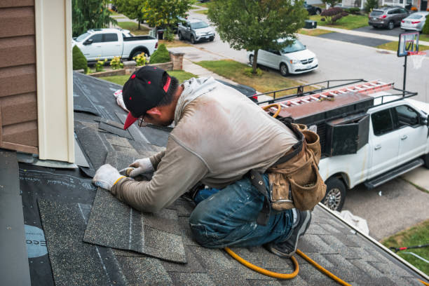 Professional Roofing technician working in Hawleyville, CT